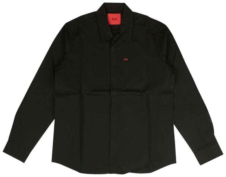 424 Logo Zipper Shirt BlackRed
