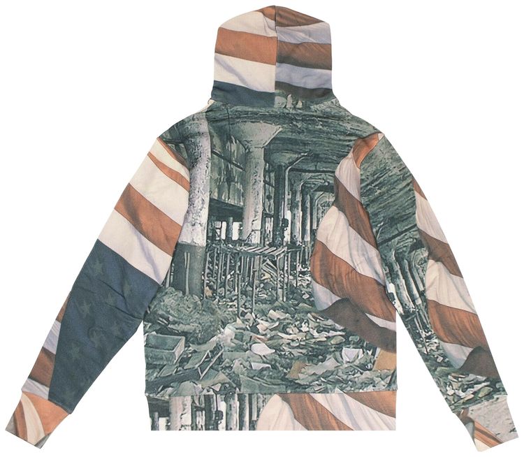 424 Detroit All Over Print Hoodie Sweatshirt Multicolor