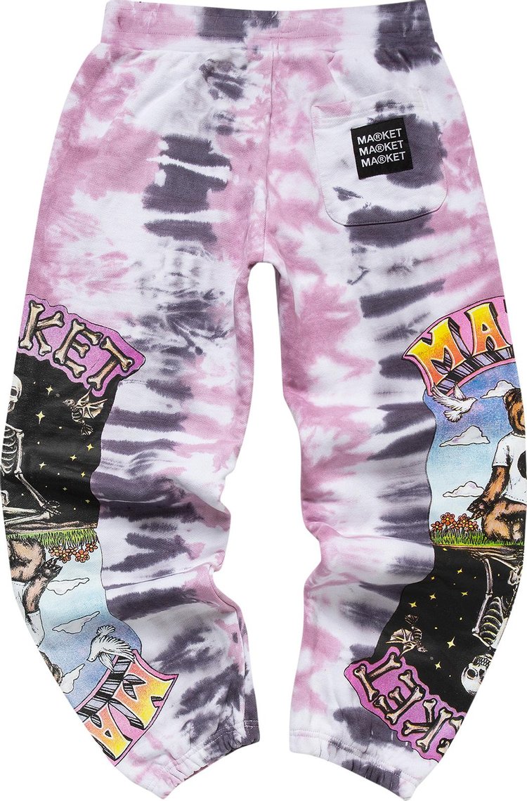 Market Namaste Bear Day And Night Sweatpants Lavender Lizard Tie Dye