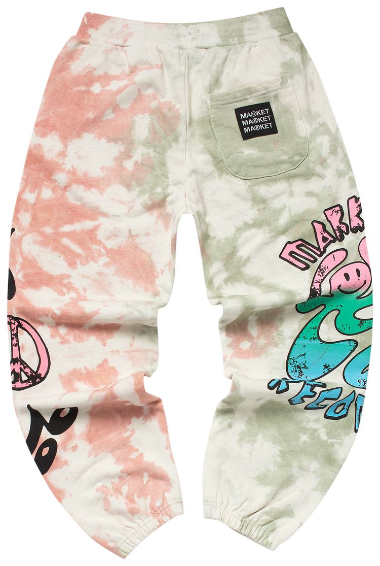 Market Smiley Records Angel Sigh Sweatpants Sand Tie Dye