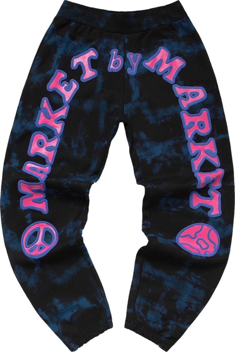 Market Cali Arc Peace Sweatpants 'Navy Smoke Tie-Dye'