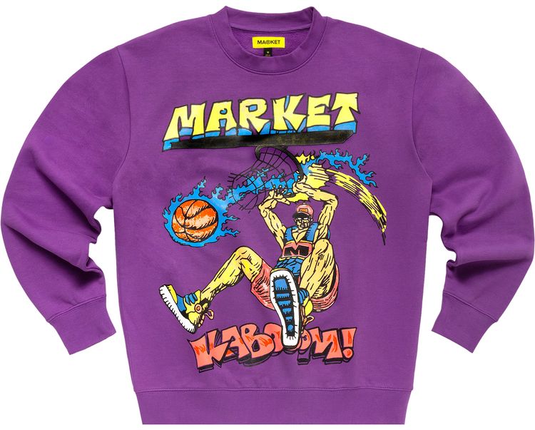Market Slam Dunk Sketch Crewneck Sweatshirt Purple