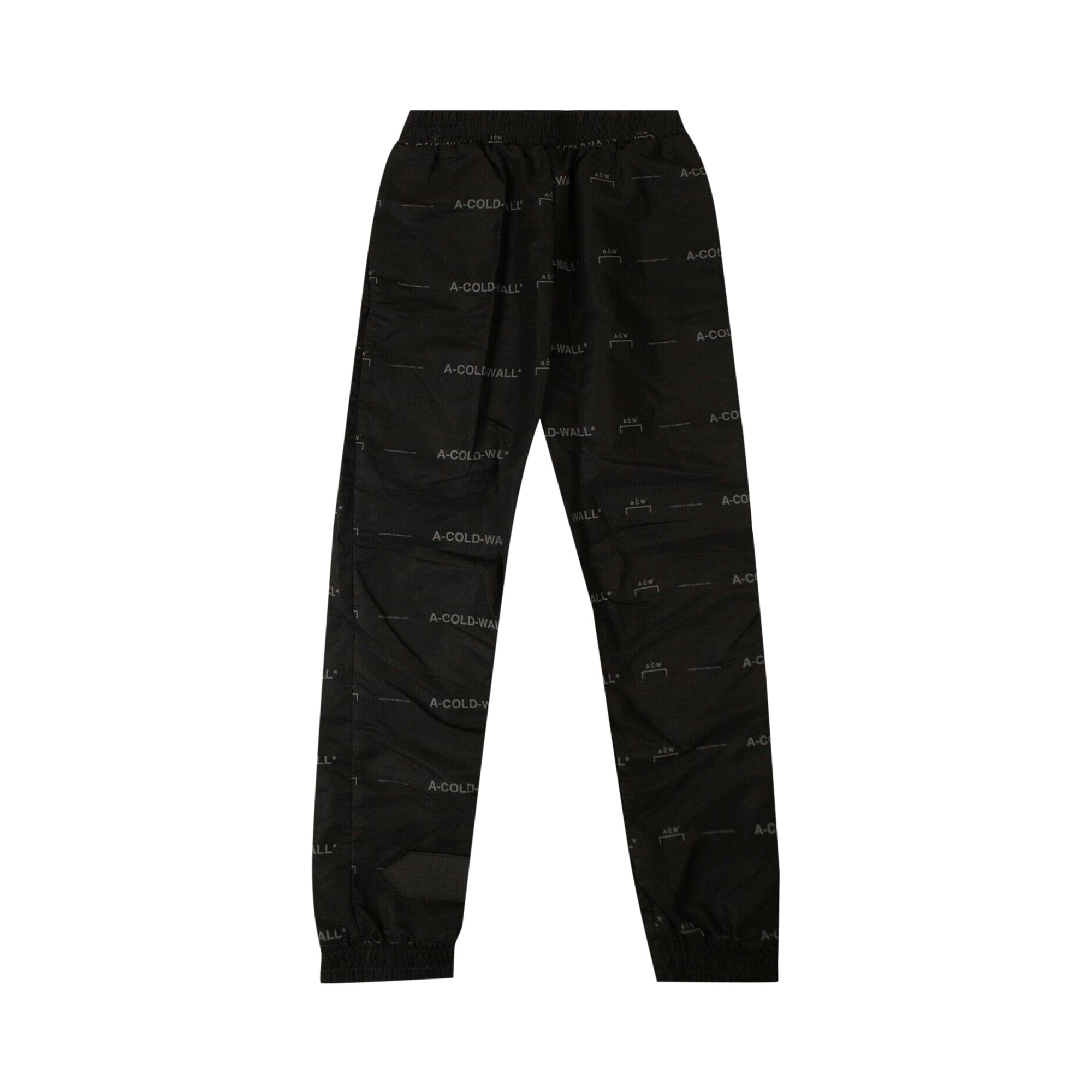 Buy A-Cold-Wall* All-Over Logo Print Pants 'Black