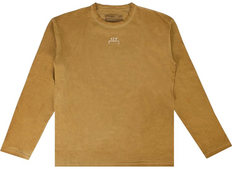 A Cold Wall Long Sleeve Bracket Logo T Shirt Yellow