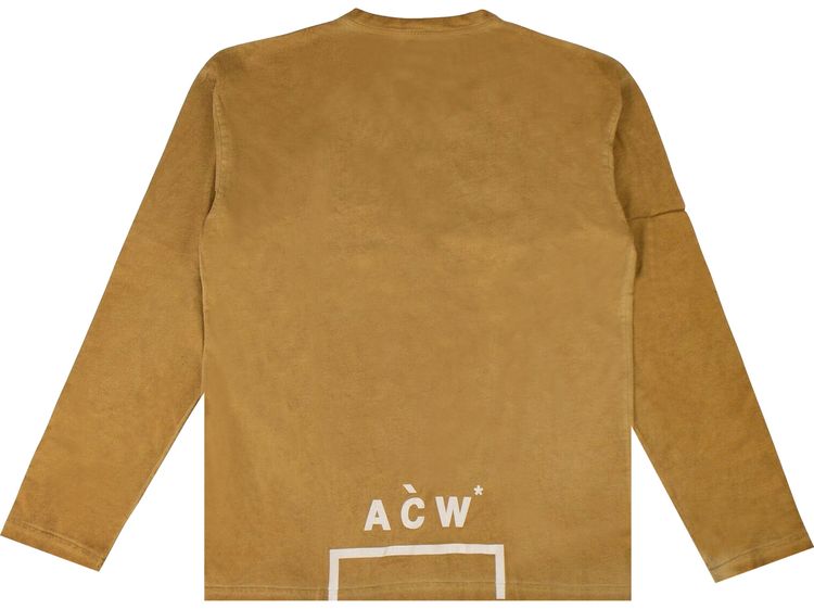 A Cold Wall Long Sleeve Bracket Logo T Shirt Yellow