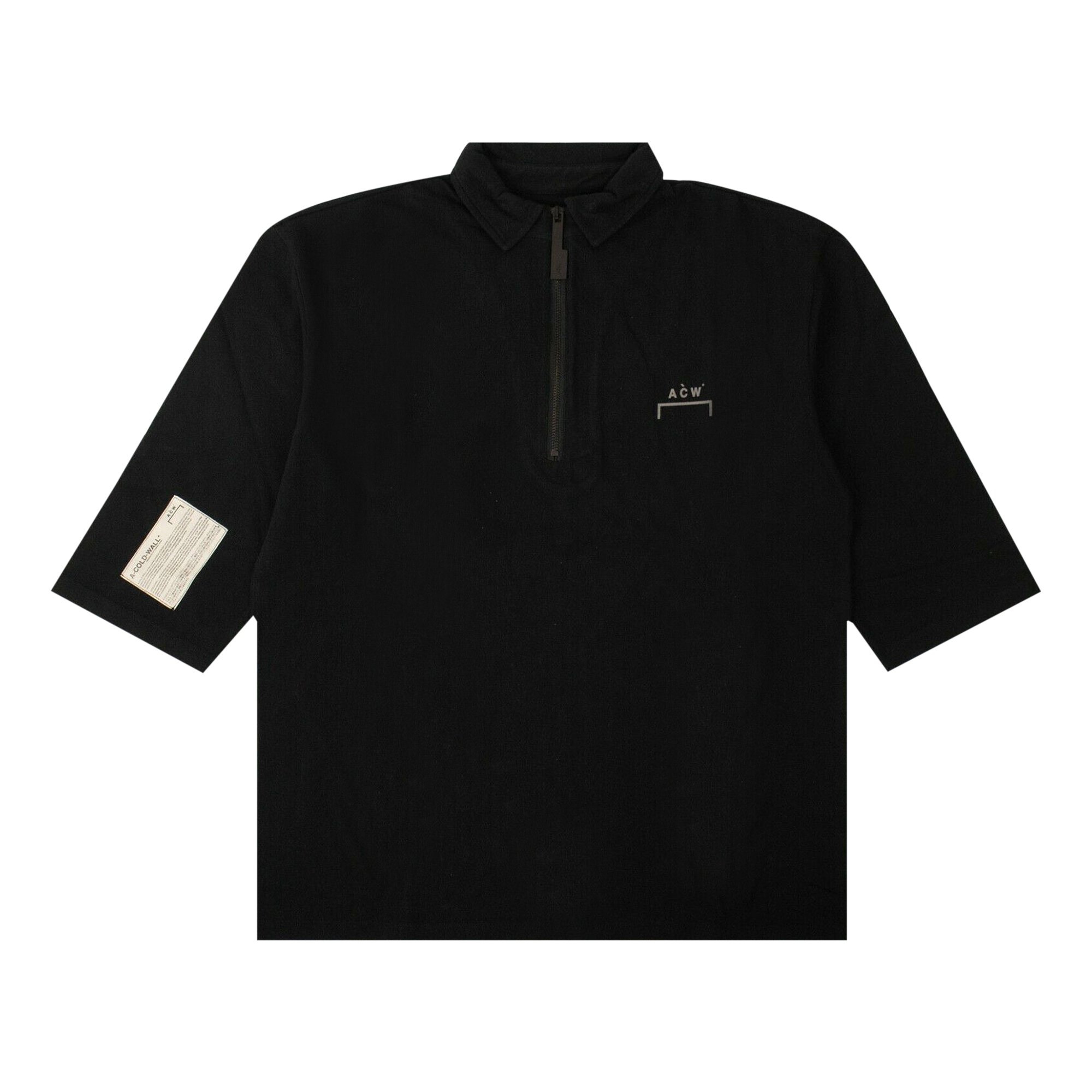 Buy A-Cold-Wall* 3/4 Sleeve Polo 'Black' - CW9MH30AC TE385 999 | GOAT