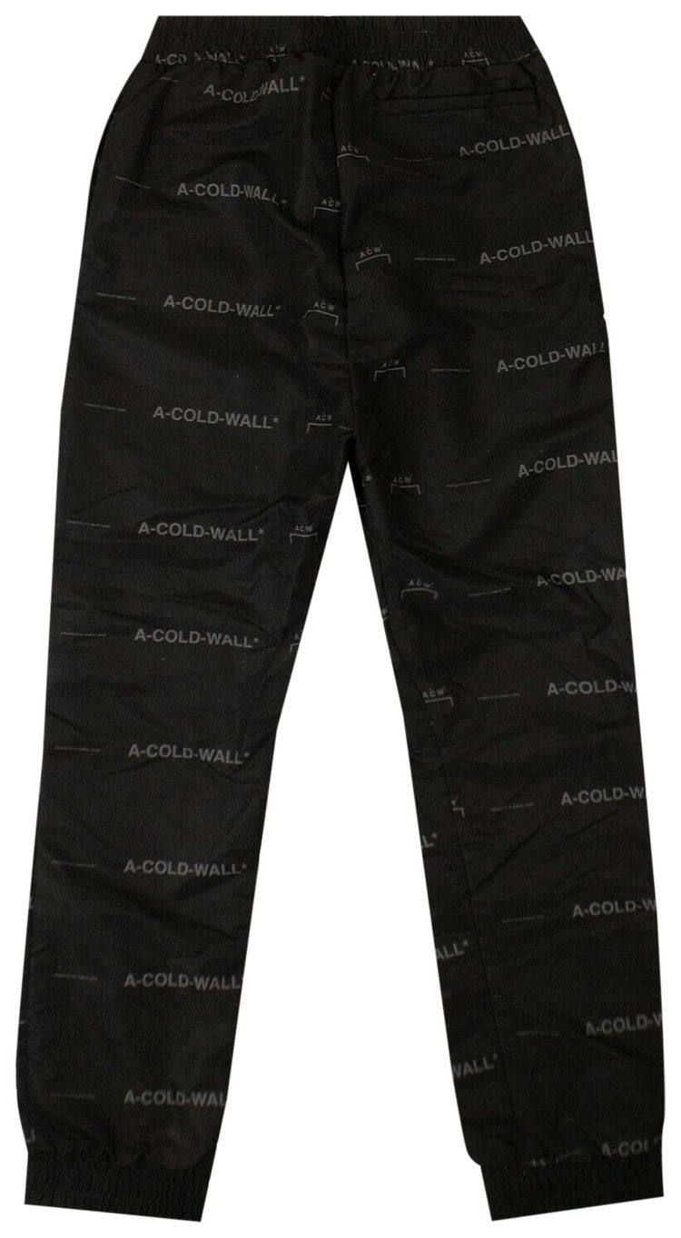 A Cold Wall All Over Logo Print Pants Black