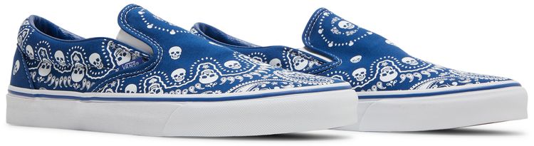 Vans Classic Slip On Bandana   True Blue