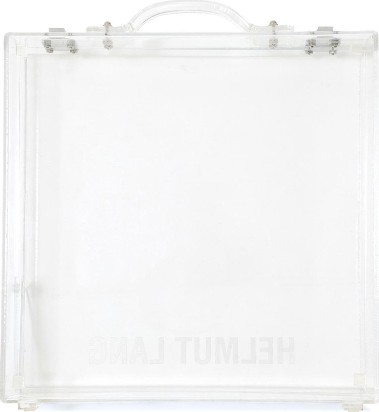 Helmut Lang Lucite Transparent Briefcase Clear