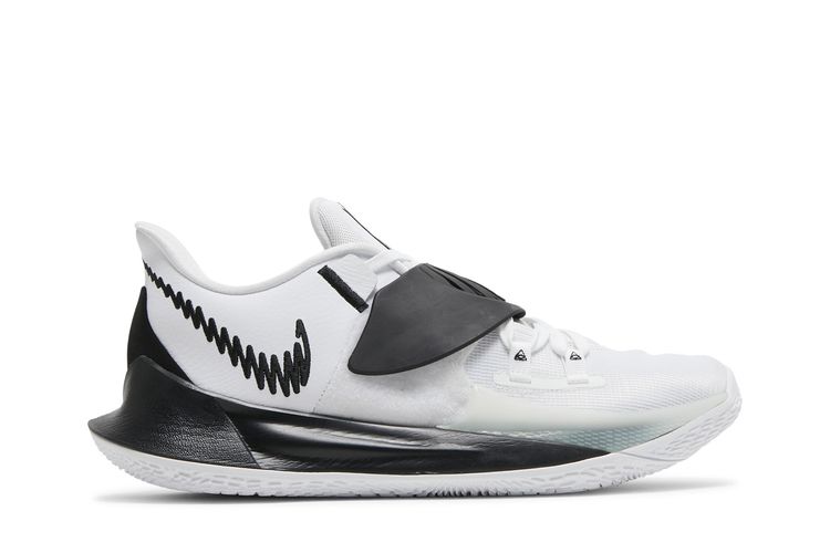 kyrie 3 low white black