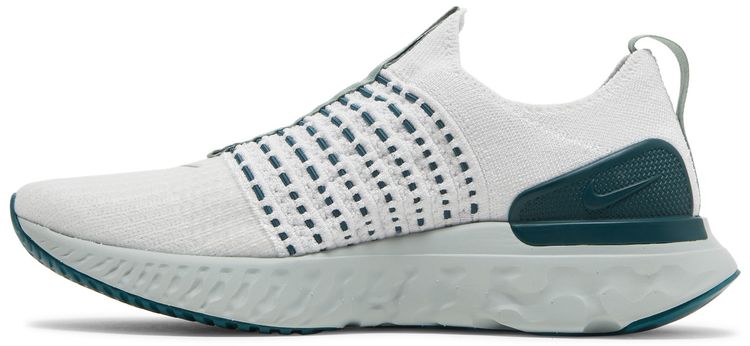Nike Wmns React Phantom Run Flyknit 2 Platinum Tint Dark Teal Green