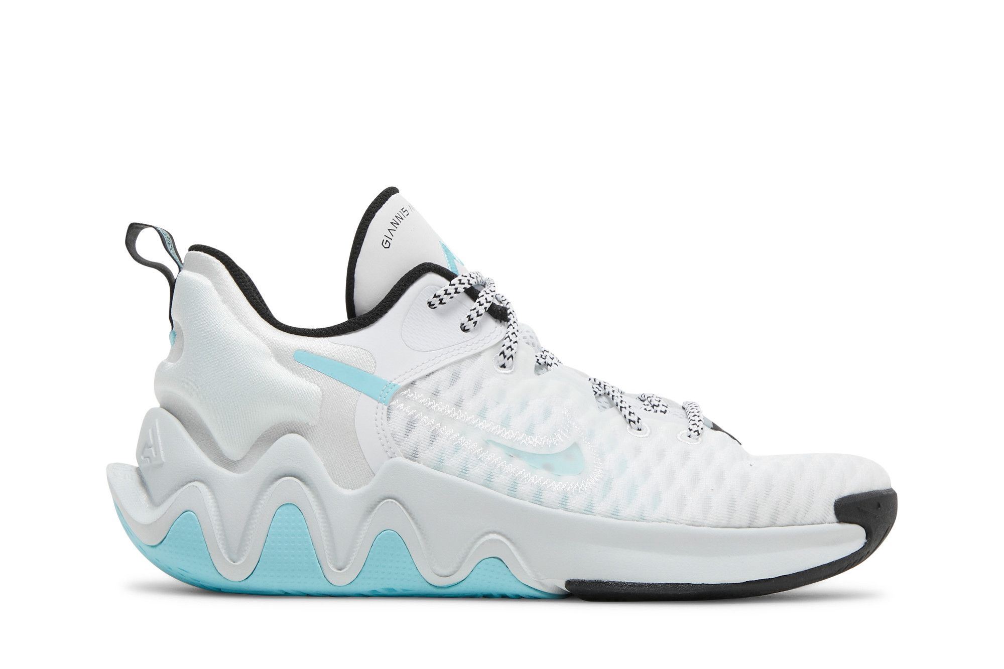 Giannis shoes white top