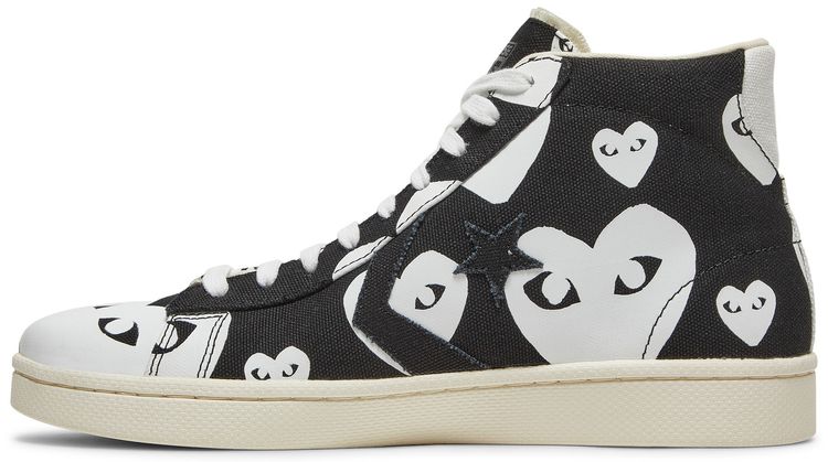 Comme des Garcons x Converse Pro Leather Black White