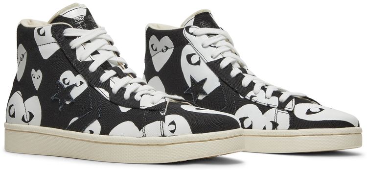 Comme des Garcons x Converse Pro Leather Black White