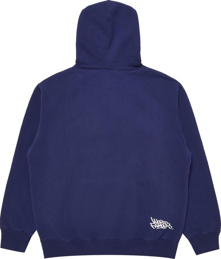 Supreme Handstyle Hooded Sweatshirt Washed Navy