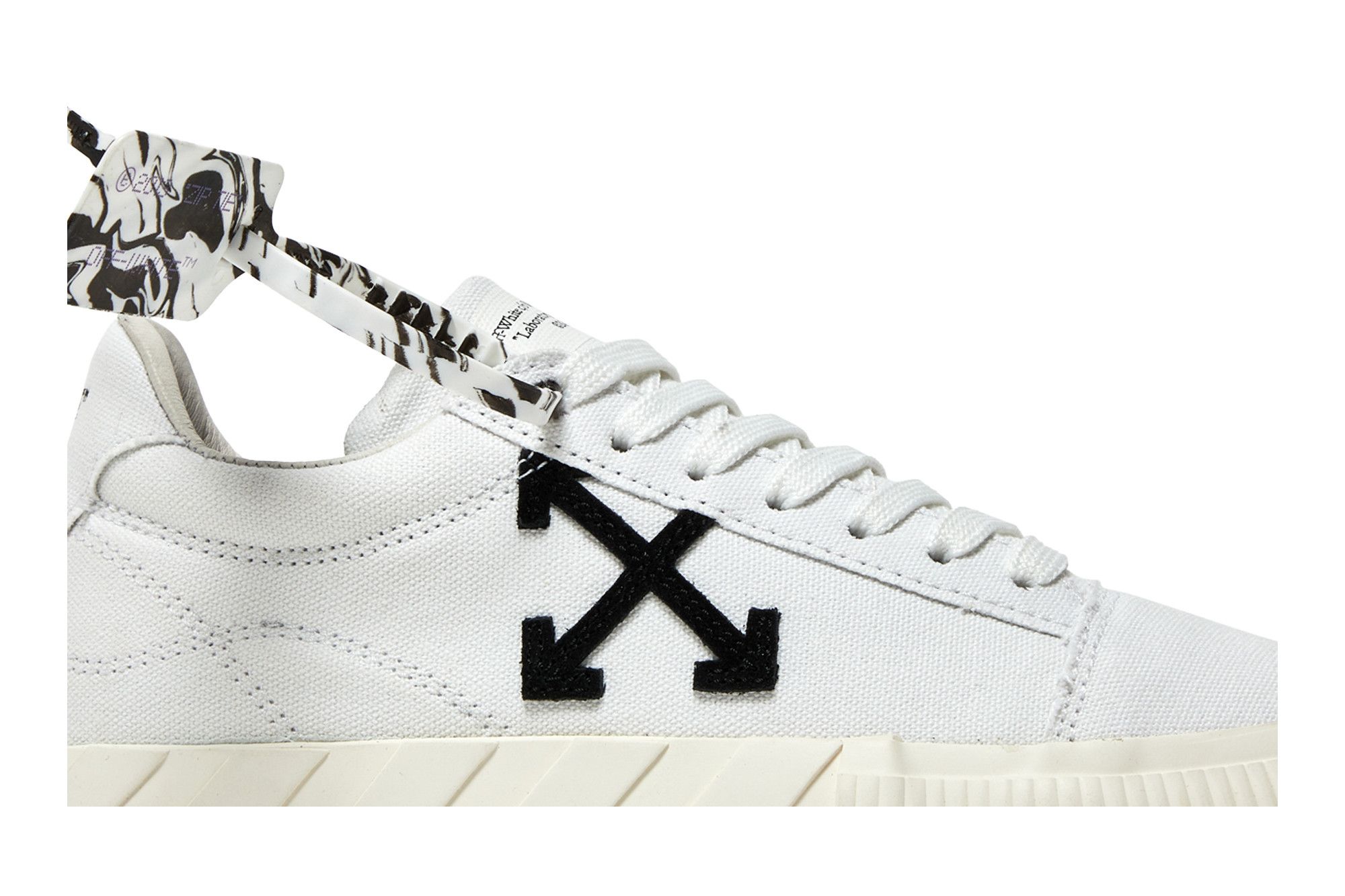 Buy Off White Wmns Vulc Eco Sneaker White Black OWIA178F21FAB002 0110 GOAT