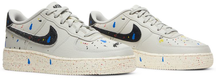 Nike Air Force 1 LV8 3 GS Paint Splatter   Light Bone