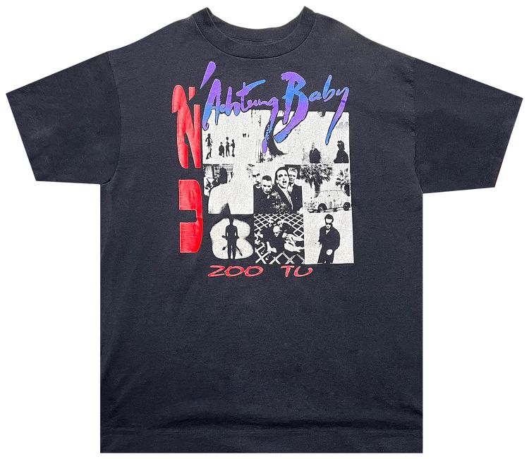 Vintage U2 Zoo TV Tour Tee 'Black'