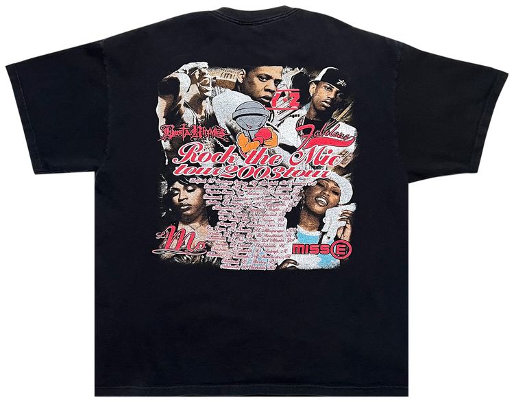 Pre Owned Music 2003 Jay Z And 50 Cent Rock The Mic Tour Tee Black