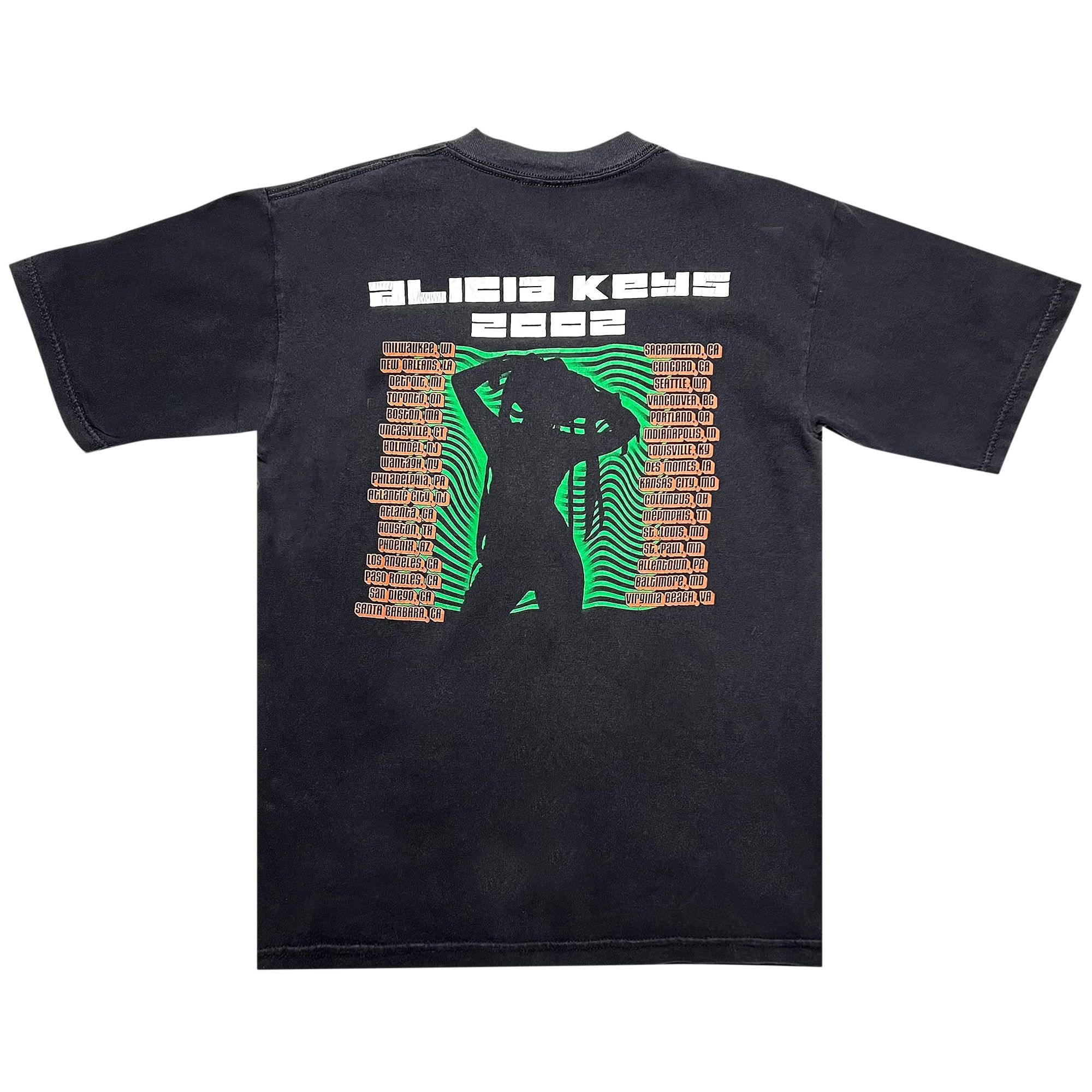 Buy Pre-Owned Music 2002 Alicia Keys Songs In A Minor Tour Tee 'Black' -  2903 1000001032AKS BLAC | GOAT