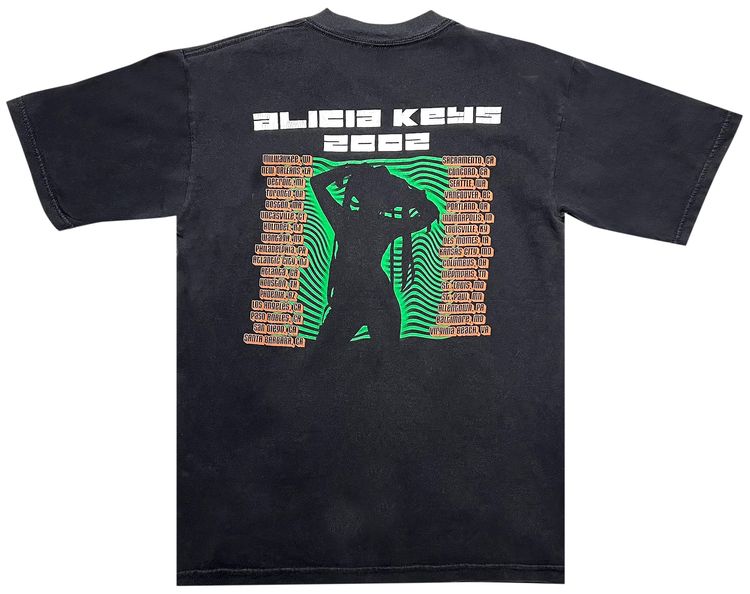 Pre Owned Music 2002 Alicia Keys Songs In A Minor Tour Tee Black