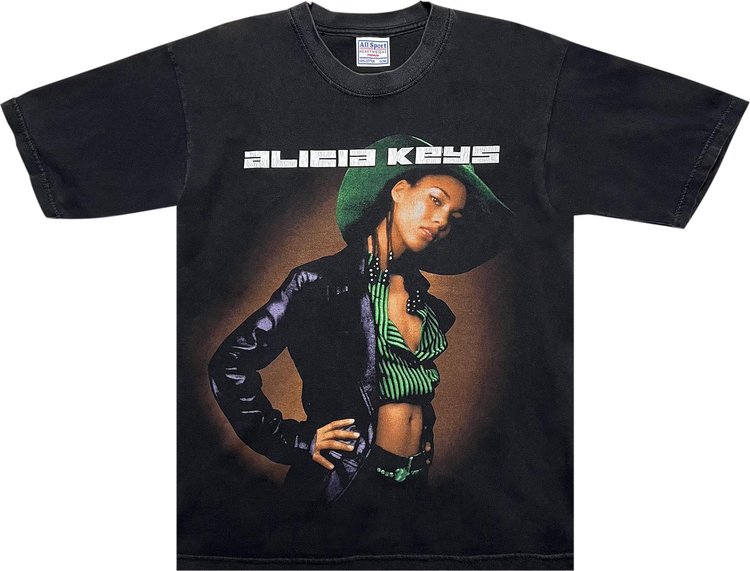 Pre-Owned Music 2002 Alicia Keys Songs In A Minor Tour Tee 'Black'