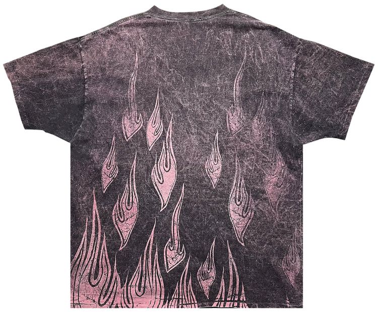 Vintage Kiss Flames All Over Print Tee Multicolor