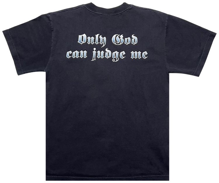 Vintage 2Pac Shakur Only God Can Judge Me Tee Black