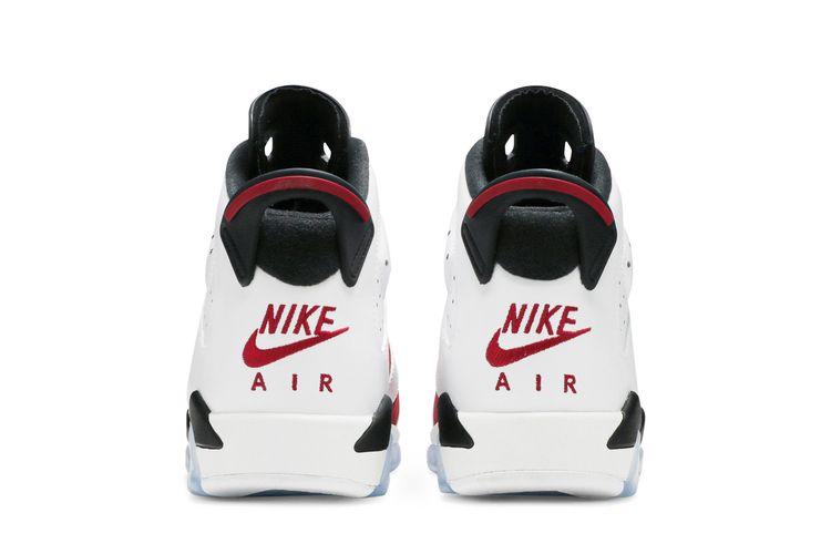 Nike Air Jordan 6 Retro Carmine 2021 GS White Red Black 384665-106 Size 7Y NIke Air Jordan 6 Retro Carmine White Red Black 384665-106  main image 3