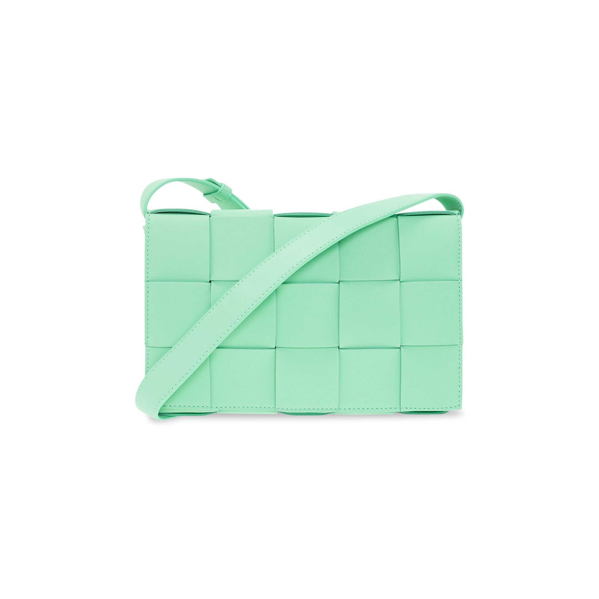 【BOTTEGA VENETA】Leather Cassette Bag Fountain Buy Bottega Veneta Cassette Bag 'Fountain/Silver' - 578004