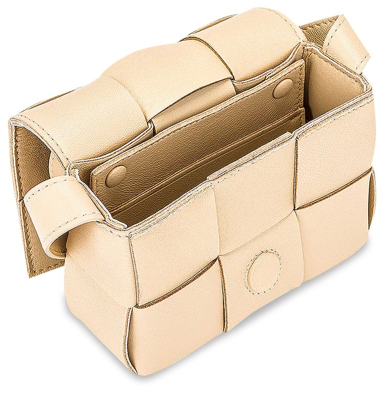 Bottega Veneta Mini Cassette Bag PorridgeGold