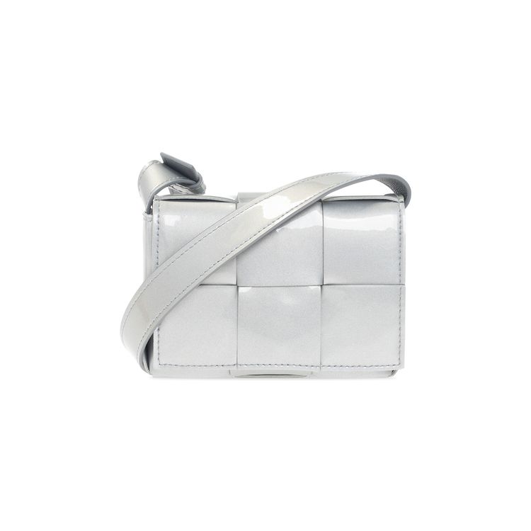 Bottega Veneta Mini Cassette Bag Silver