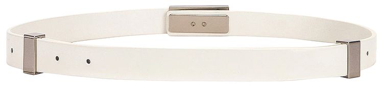 Bottega Veneta Point Lock Belt WhiteSilver