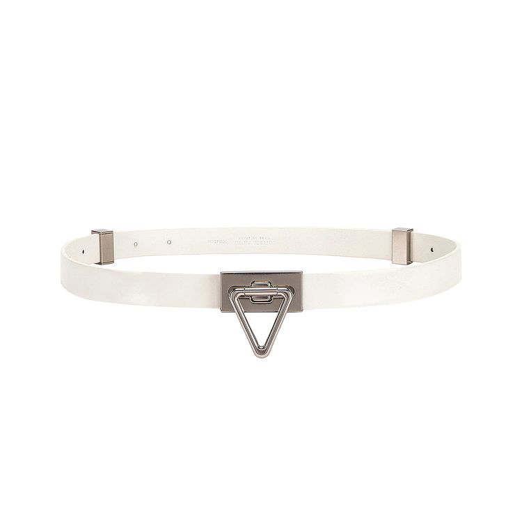 Bottega Veneta Point Lock Belt WhiteSilver