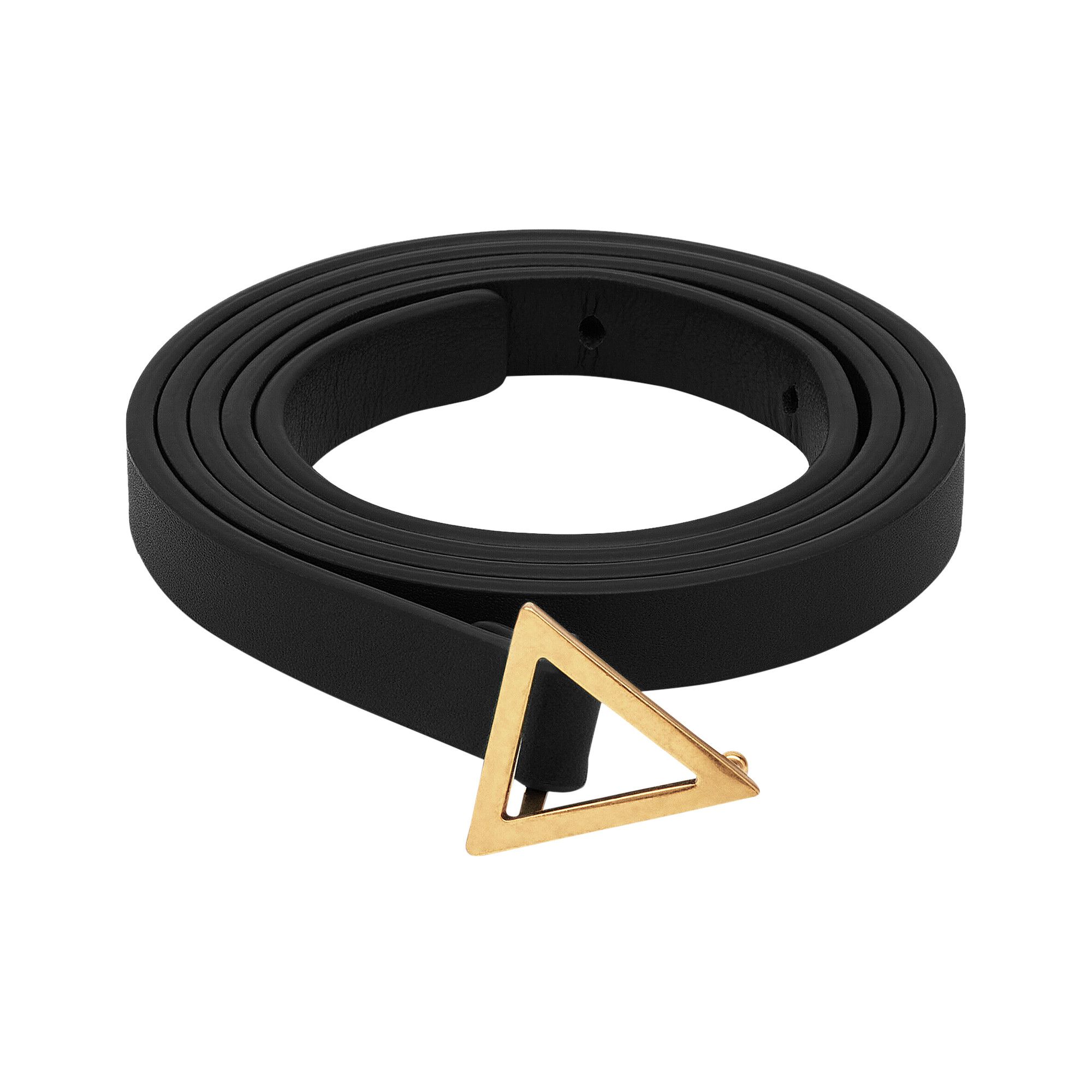 Buy Bottega Veneta Triangular Logo Buckle Belt 'Black/Gold' - 619759 VMAU1  8648 | GOAT