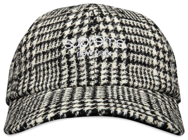 Supreme Harris Tweed Classic Logo 6 Panel Black Multi