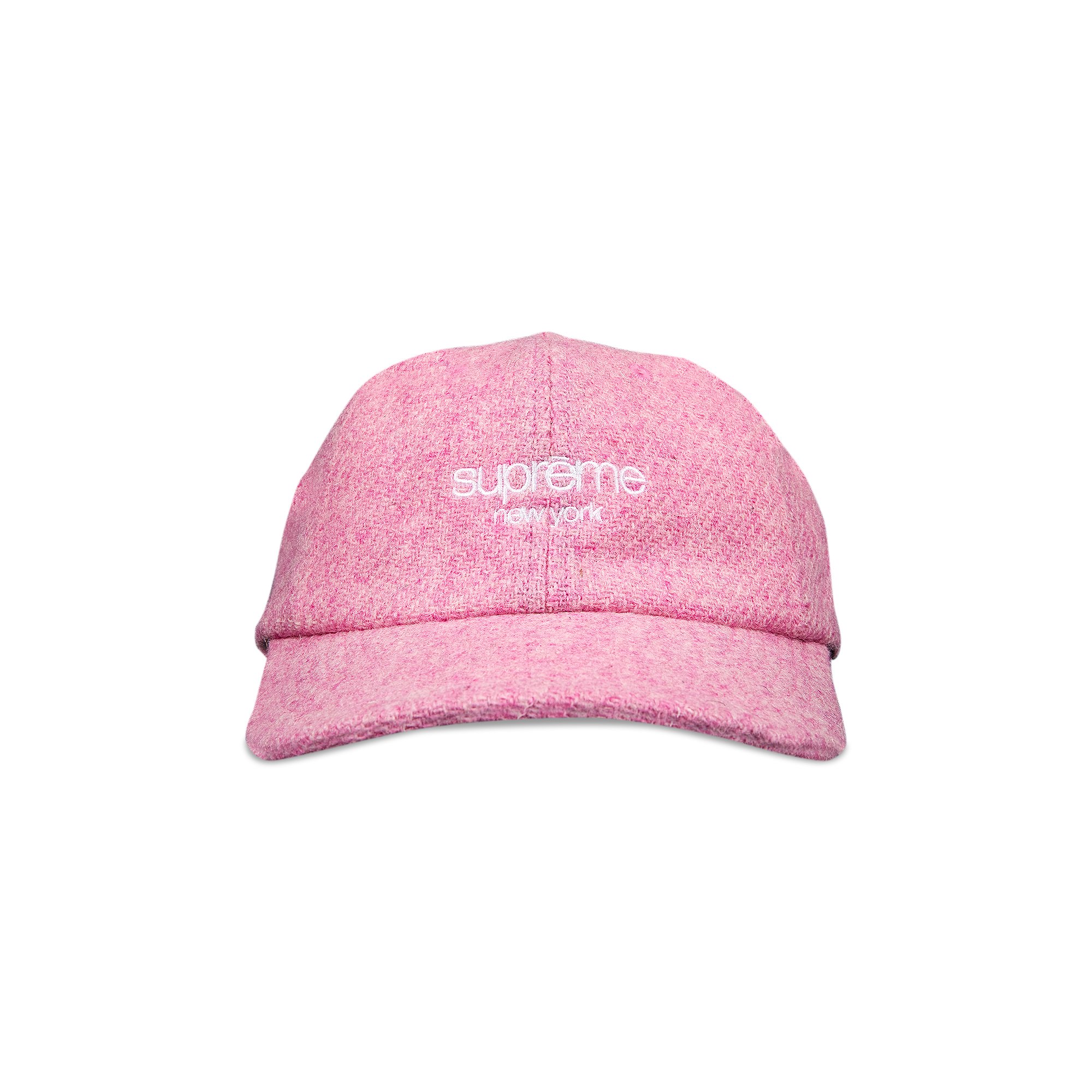 Buy Supreme Harris Tweed Classic Logo 6-Panel 'Pink' - FW21H62