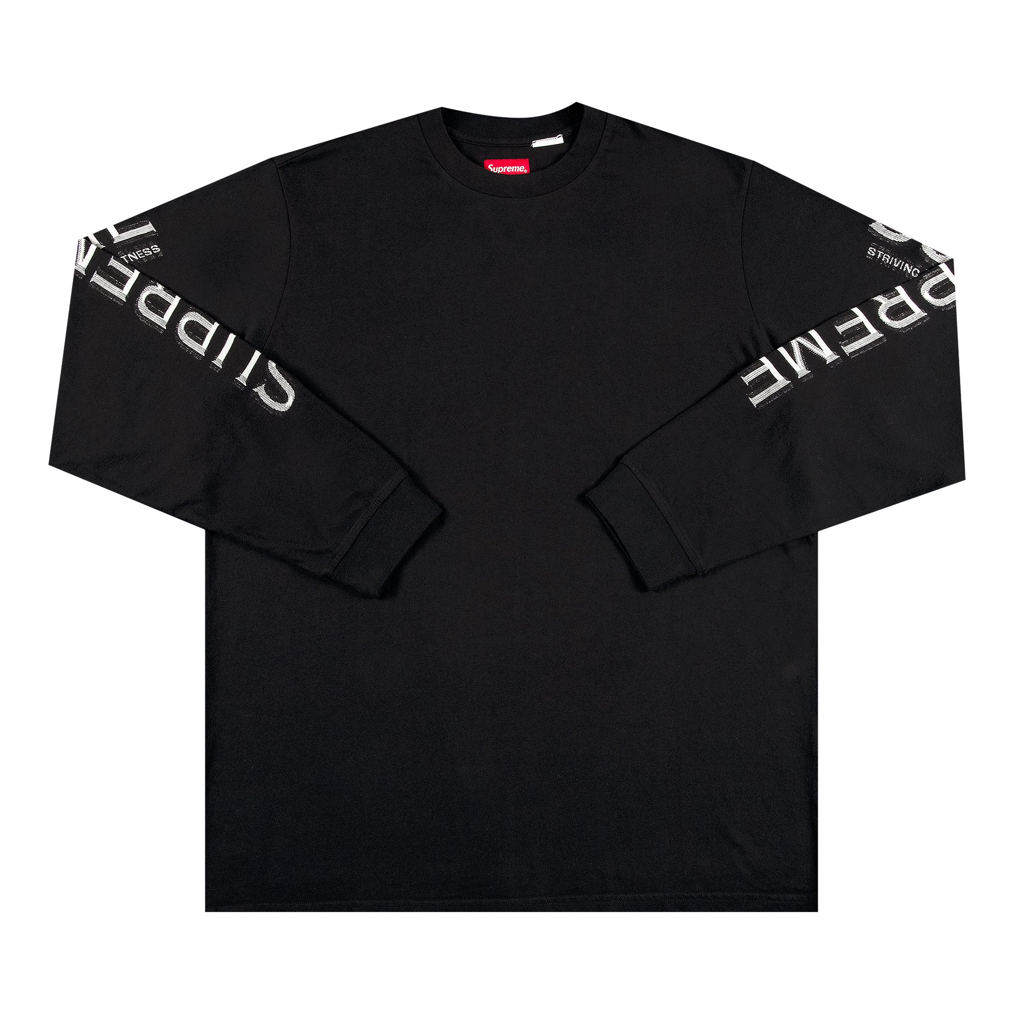 Buy Supreme Intarsia Sleeve Long-Sleeve Top 'Black' - FW21KN61