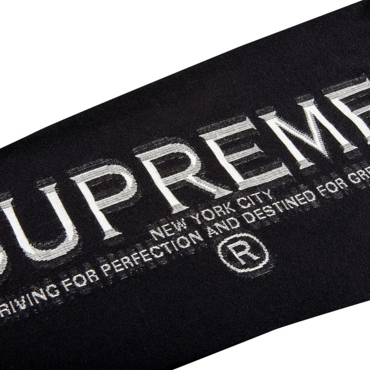 Supreme Intarsia Sleeve Long Sleeve Top Black