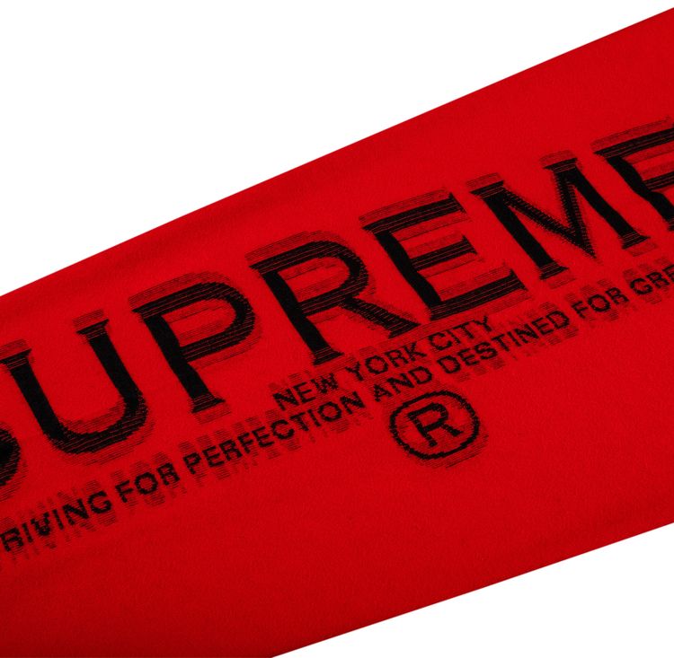 Supreme Intarsia Sleeve Long Sleeve Top Red