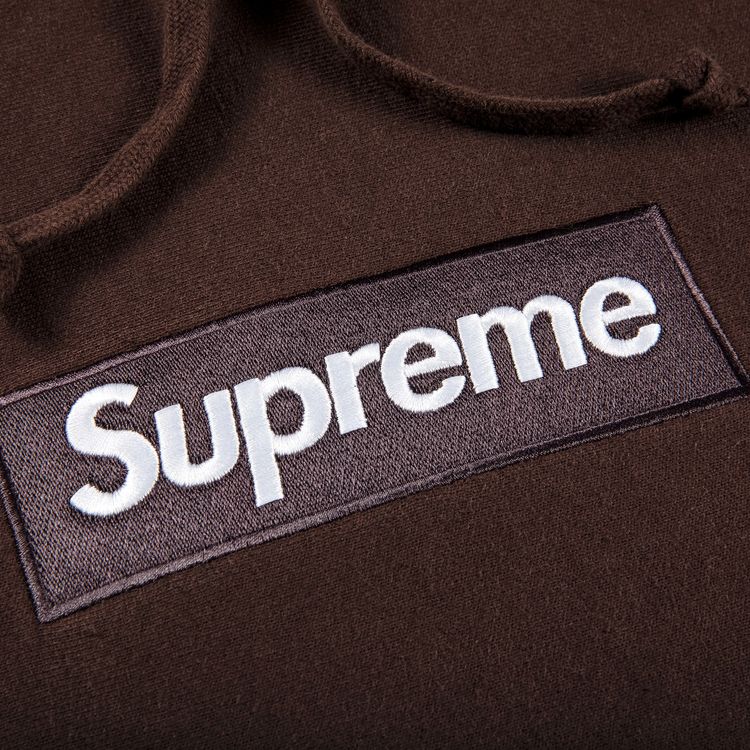 Supreme Box Logo Hooded Sweatshirt Dark Brown