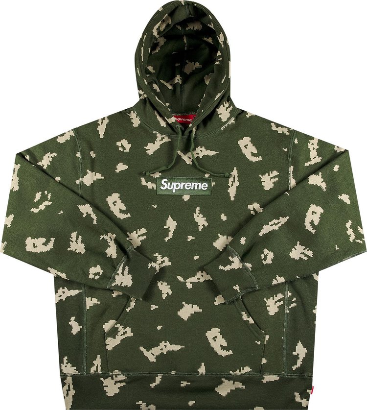 Buy Supreme Box Logo Hooded Sweatshirt 'Olive Russian Camo' - FW21SW35 ...