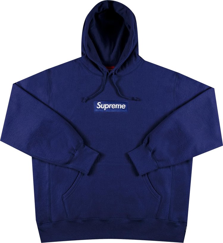 SUPREME FW21 BOX LOGO HOODIE WASHED NAVY UNBOXING/ON-BODY REVIEW