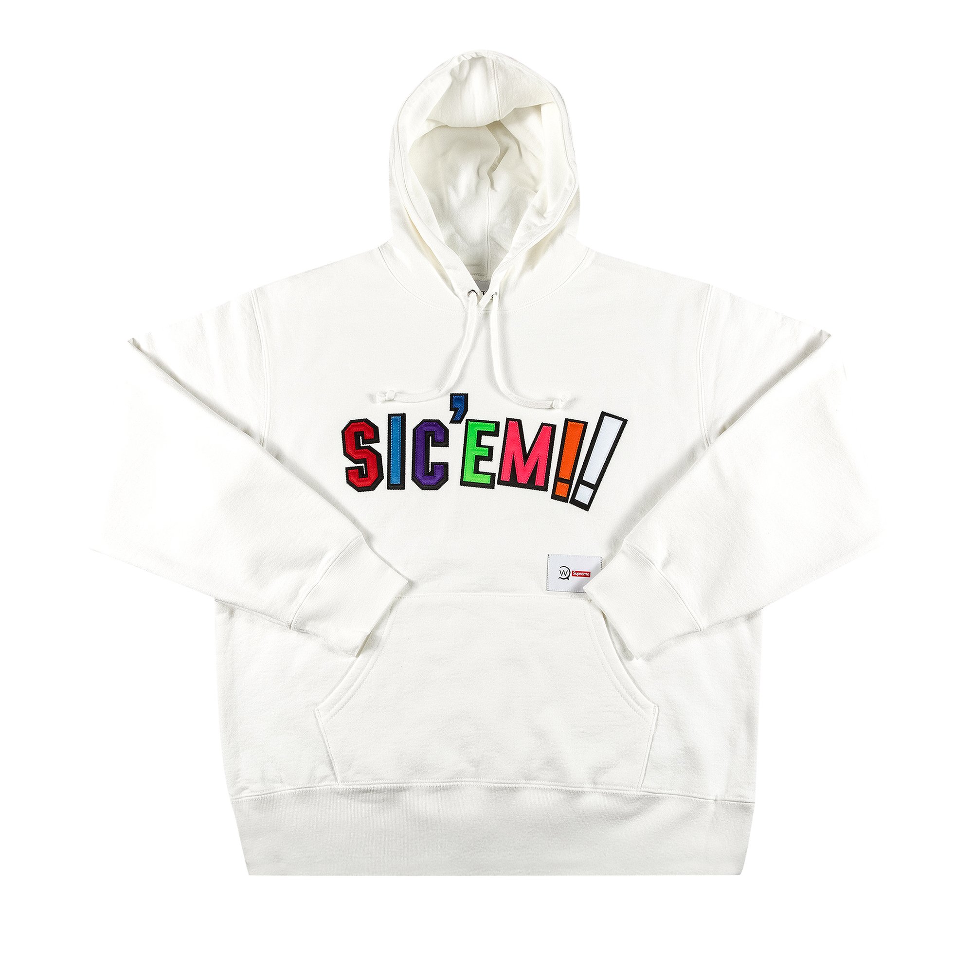 Buy Supreme x WTAPS Sic'em! Hooded Sweatshirt 'White' - FW21SW89 