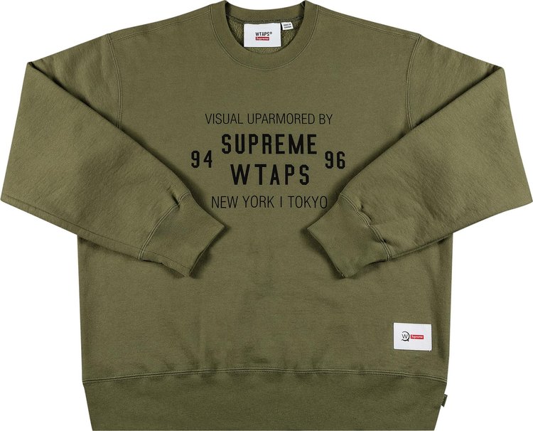 Supreme x WTAPS Crewneck Light Olive