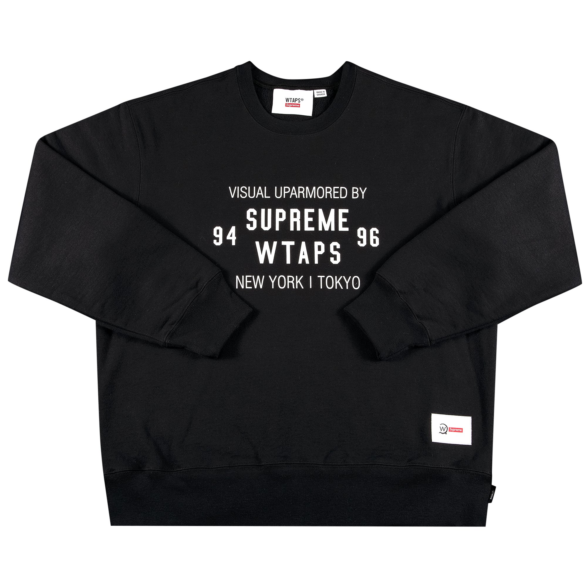 Buy Supreme x WTAPS Crewneck 'Black' - FW21SW88 BLACK | GOAT