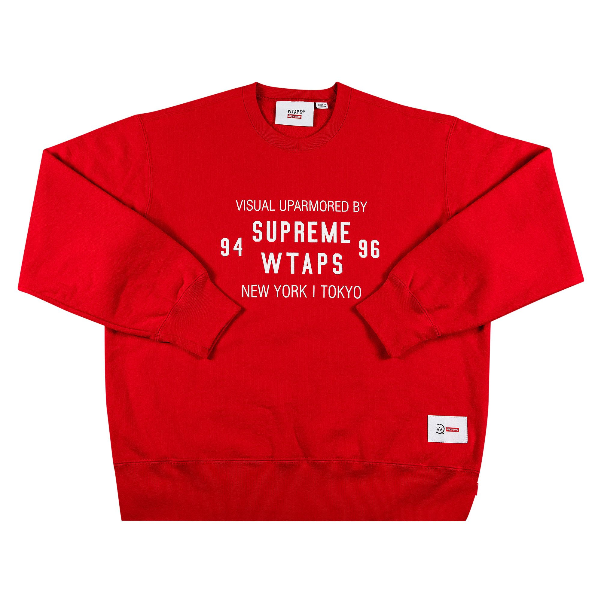 Buy Supreme x WTAPS Crewneck 'Red' - FW21SW88 RED | GOAT
