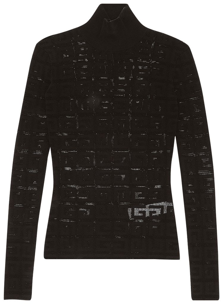 Givenchy Slim Fit Sweater In 4G Jacquard Black