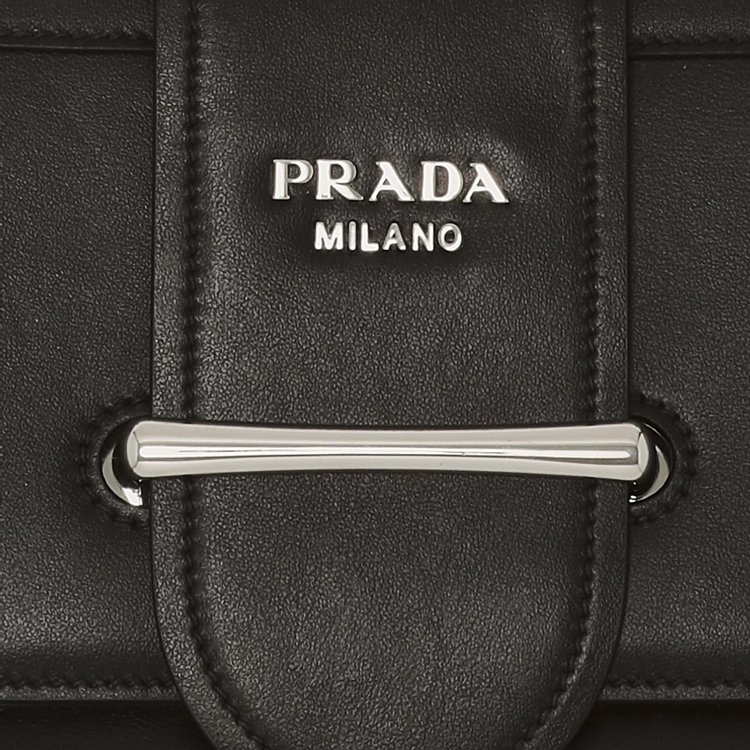 Prada Sidonie Calf Leather Small Shoulder Bag Black