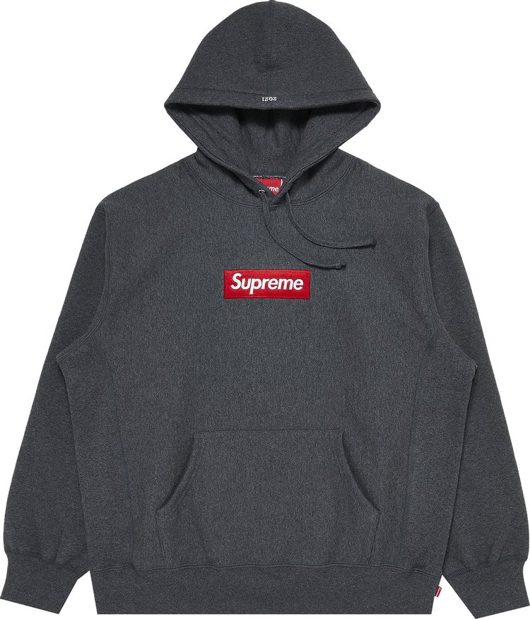 Supreme Box Logo Hooded Sweatshirt 'Charcoal'